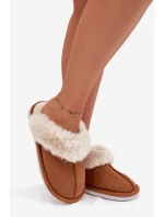 Dámské pantofle s kožíškem Camel Delissa