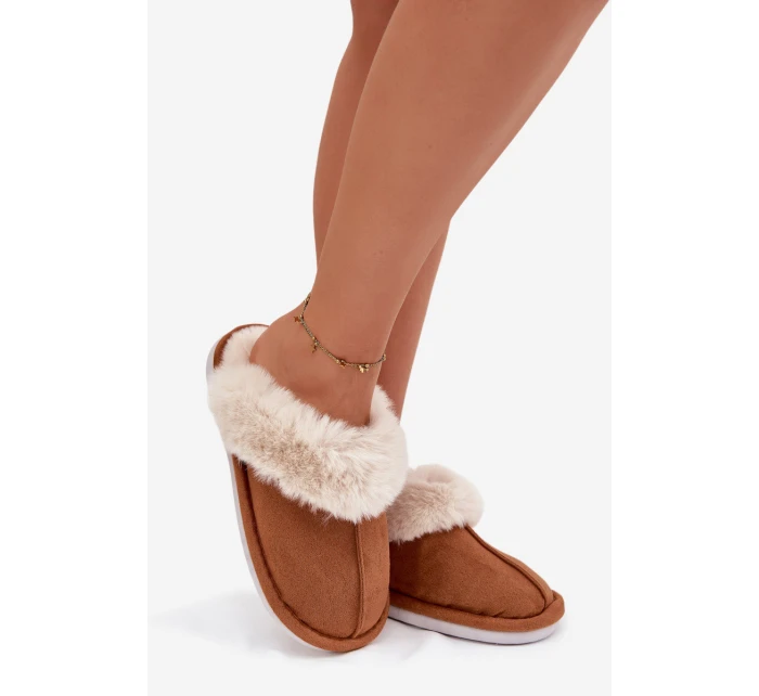 Dámské pantofle s kožíškem Camel Delissa