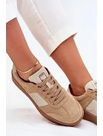 Dámske semišové tenisky SS2D4022 beige - Just Dare