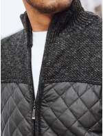 FashionStreet pánska prešívaná tmavosivá bunda TX4577
