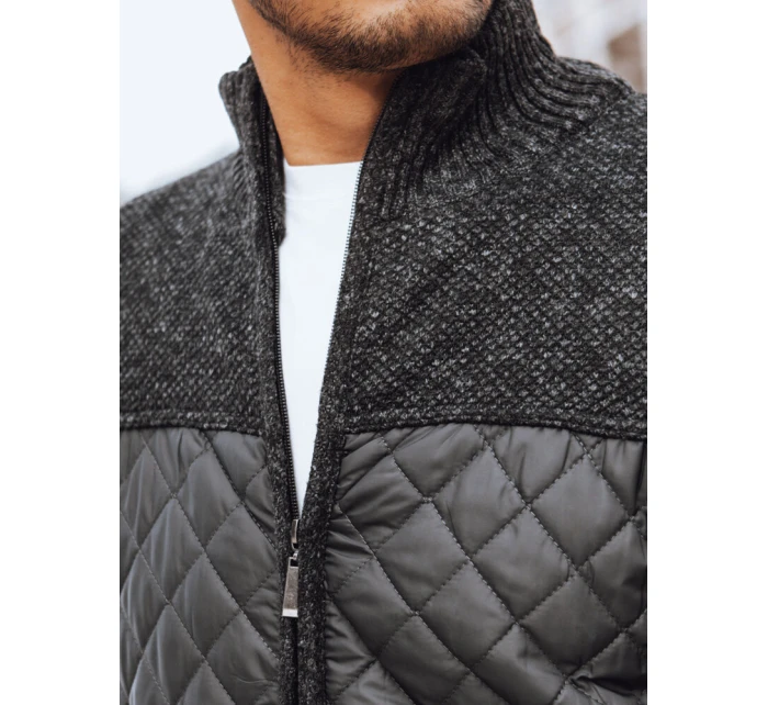 FashionStreet pánska prešívaná tmavosivá bunda TX4577
