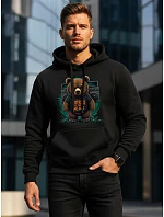 FORTRESS OF THE BEAR pánska mikina s kapucňou čierna FashionStreet NX0048B