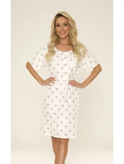 Dámska nočná košeľa DE LAFENSE 413 Mama kr / r K