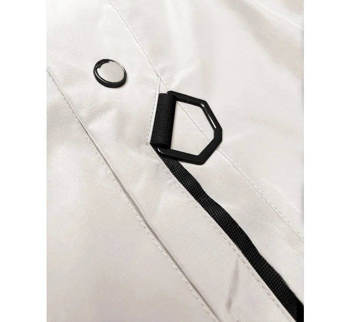 Ľahko zateplená dámska bunda s kapucňou LHD light beige (LHD-24589) Ľahko zateplená dámska bunda s kapucňou LHD light beige (LHD-24589)