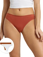 Dámske tangá 2 ks DIM BODY TOUCH THONG 2 ks - BELLINDA - brick