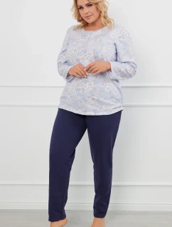 Talianska móda Jovita long sp farba:print/blue