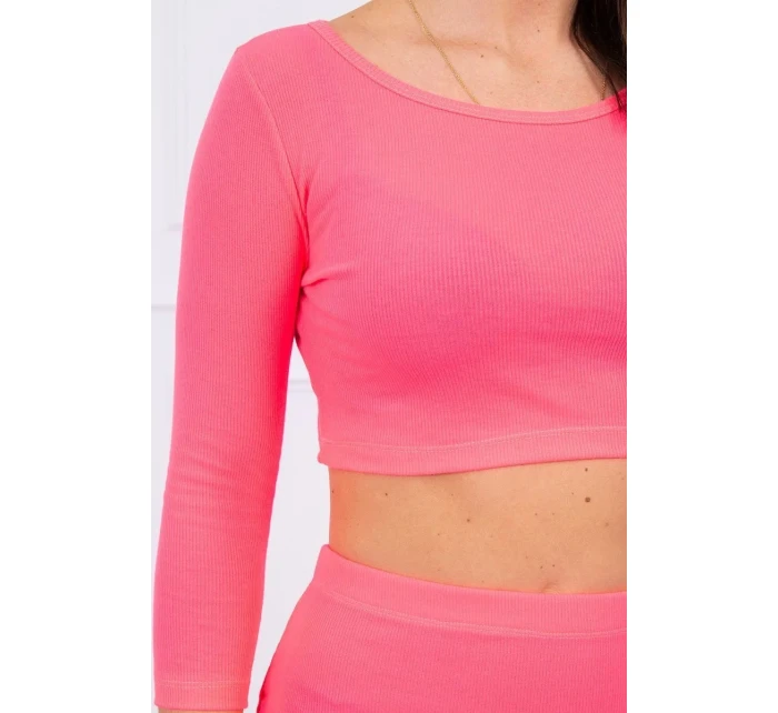 Souprava halenky a sukně růžová neonová Souprava halenky a sukně růžová neonová