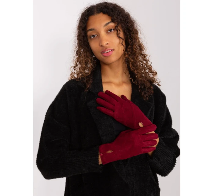 Rękawiczki AT RK model 19381497 bordowy - FPrice