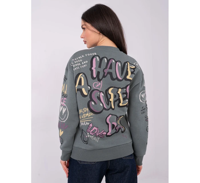 Mikina D10608BC02804A khaki Mikina D10608BC02804A khaki