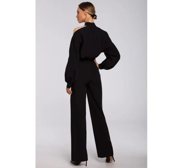 M528 Kombinéza s biskupskými rukávmi - čierna