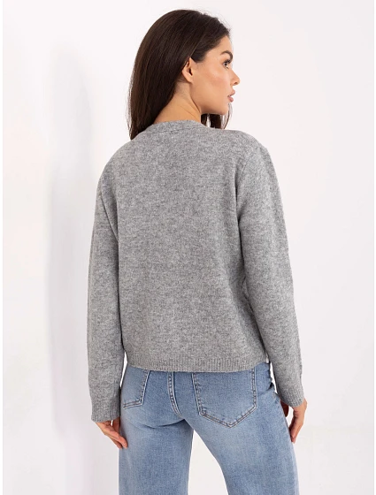 Dámský svetr PM SW model 21421644 Šedý s ecru - FPrice