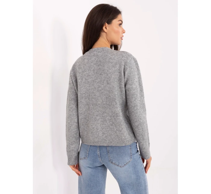 Dámsky sveter PM SW F513.16 Grey with ecru - FPrice