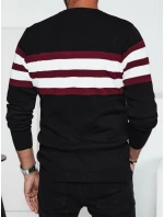Pánsky čierny sveter FashionStreet WX2247 Pánsky čierny sveter FashionStreet WX2247