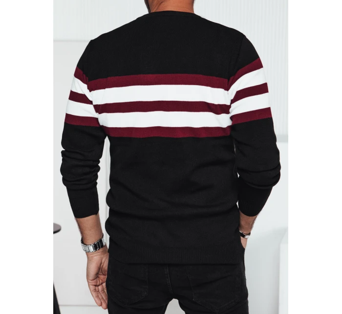 Pánsky čierny sveter FashionStreet WX2247 Pánsky čierny sveter FashionStreet WX2247