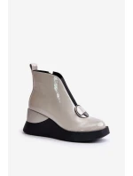 Boty Na Klínu Zateplené D&A Světle šedé model 21671894 - S.Barski