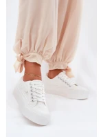 Dámské Krajkové Tenisky Big Star model 21690706 Bílé - Big Star Shoes Dámské Krajkové Tenisky Big Star model 21690706 Bílé - Big Star Shoes