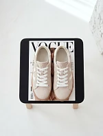 Dámské tenisky z přírodního semiše na platformě Vinceza Béžové