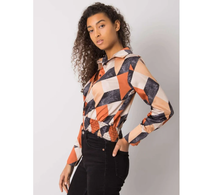 Blúzka DHJ BZ 15251.82 čierna a béžová Blúzka DHJ BZ 15251.82 čierna a béžová