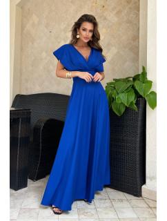 Dámske večerné šaty model 293 kr. modrá - dvojfarebná