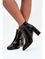 Lakované čižmy Dorelia D8257 black - Sweet Shoes Lakované čižmy Dorelia D8257 black - Sweet Shoes