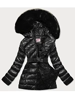 BŁYSZCZĄCA KURTKA ZIMOWA NA MISIU CZARNA model 21243295 - MHM BŁYSZCZĄCA KURTKA ZIMOWA NA MISIU CZARNA model 21243295 - MHM