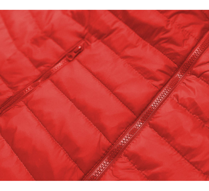 Ľahká červená dámska prešívaná bunda (20311-270)
