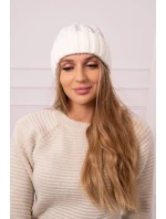 Dámská čepice Selena model 18752231 light ecru - K-Fashion Dámská čepice Selena model 18752231 light ecru - K-Fashion