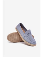 Pánské Mokasíny S Pletením Modré model 21701399 - Boto