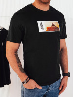 Pánske tričko s potlačou čierne Dstreet RX5485