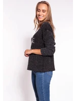 Dámský svetr model 18841549 černý MKM - MKM design