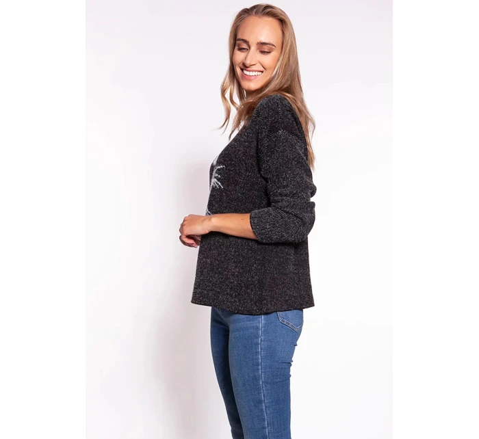 Dámský svetr model 18841549 černý MKM - MKM design
