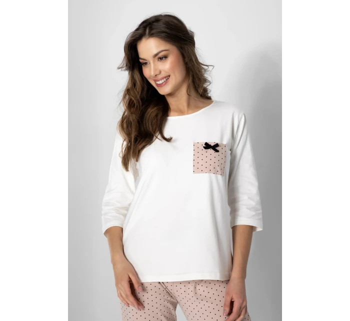 Dámske pyžamo Eliza Ecru s béžovou - Momenti Per Me