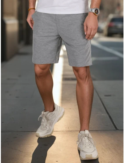 Pánske sivé teplákové šortky Dstreet SX2485