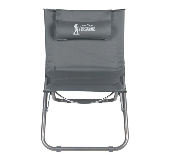 PLÁŽOVÉ SKLADACIE KRESLO ŠEDÉ PLÁŽOVÉ SKLADACIE KRESLO ŠEDÉ