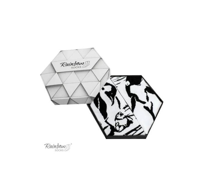 Skarpetki Rainbow Socks W Motywy Zwierzęce Orka Pingwin Czarno-Białe 2 Pary