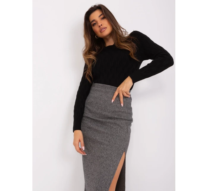 Sukňa LK SD 509400.87P šedá čierna