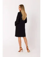 Dámske šaty so šnurovaním vpredu M742 Black - MOE