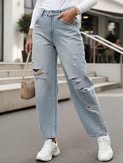 Jeansy damskie fit z niebieskie model 22136268 - FashionStreet