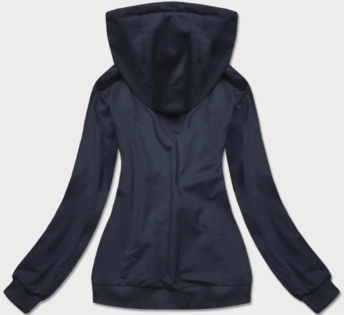 Tmavomodrá tenká dámska mikina klokanka (W06-25)