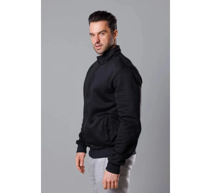 Čierna pánska mikina so stojačikom (68B2002-3)