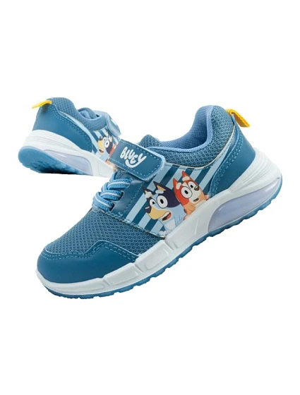 Detské športové tenisky Leomil Bluey ľahké tenisky na suchý zips LED modré