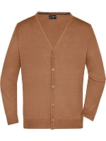JN 661 Pánský pletený cardigan s výstřihem do V model 22488061 camel - Daiber JN 661 Pánský pletený cardigan s výstřihem do V model 22488061 camel - Daiber
