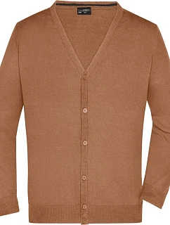 JN 661 Pánský pletený cardigan s výstřihem do V model 22488061 camel - Daiber