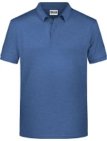 Pánské piqué polo z bio bavlny 02. light denim melange model 22437869 - Daiber Pánské piqué polo z bio bavlny 02. light denim melange model 22437869 - Daiber