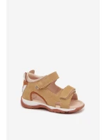 Kožené Dětské Sandály S  Béžové model 22031675 - Bartek S.A.