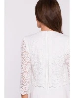 S381 Kombinéza s čipkovanými detailmi - ecru