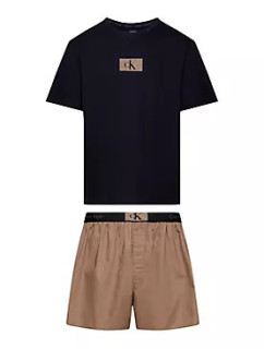 Spodní prádlo Pánské pyžamo S/S BOXER SET 000NM2527EN0I - Calvin Klein