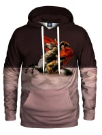 Unisex mikina s kapucňou Deer Water Bonaparte H-K AFD947 old pink - Flike