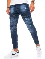 Pánské bojové džínové kalhoty tmavě modré Dstreet model 21963305 - FashionStreet