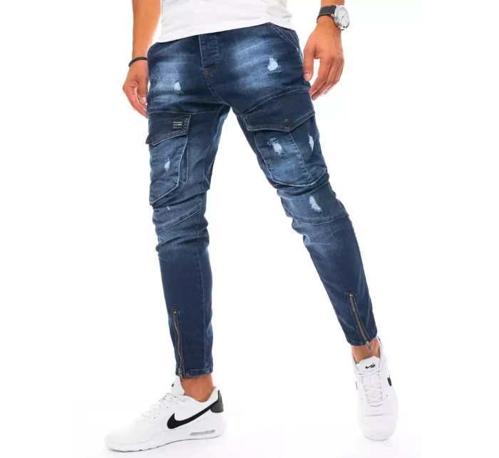Pánské bojové džínové kalhoty tmavě modré Dstreet model 21963305 - FashionStreet